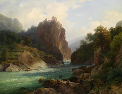 Thomas Ender View of the Zenoburg near Meran by Thomas Ender